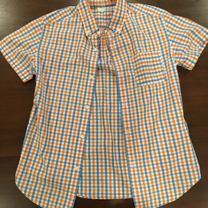 Boys CrewCuts plaid button down short sleeve shirt